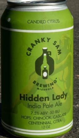 Cranky Sam Brewery - Cranky Sam Hidden lady IPA (6 pack 12oz cans) (6 pack 12oz cans)